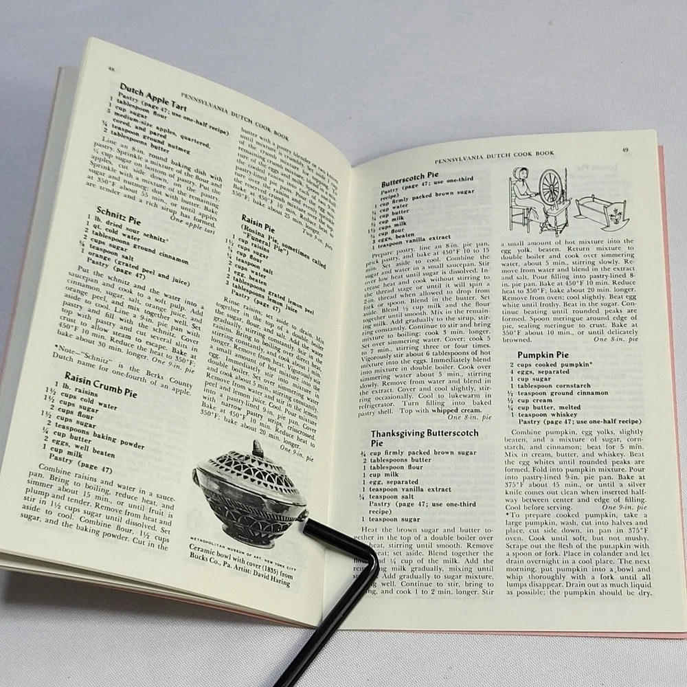 Pennsylvania Dutch Cookbook Fine Old Recipes Vintage Amish Mennonite 1987
